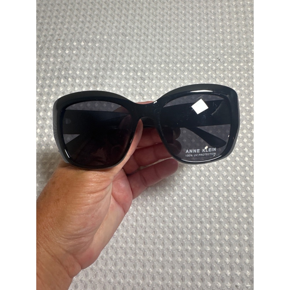Anne Klein Vintage Look Sunglasses Women AKS1029 001 Black Quilted NEW